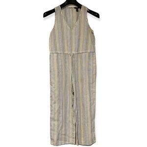 Drew Anthropologie Blue Multicolor Striped Drawstring Jumpsuit Size XS